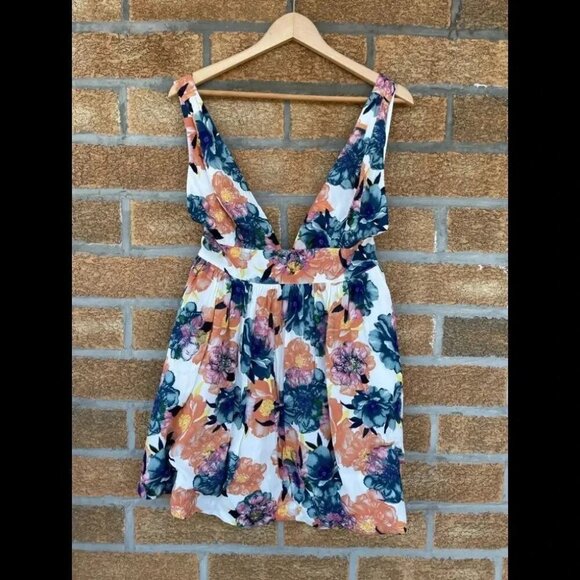 NBD Lightning White Floral Print Skater Dress M - Picture 14 of 14